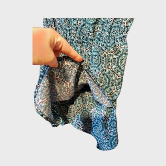 𝅺charlotte Russe romper New with tags  Green and blue Juniors Size XS - Picture 4 of 10